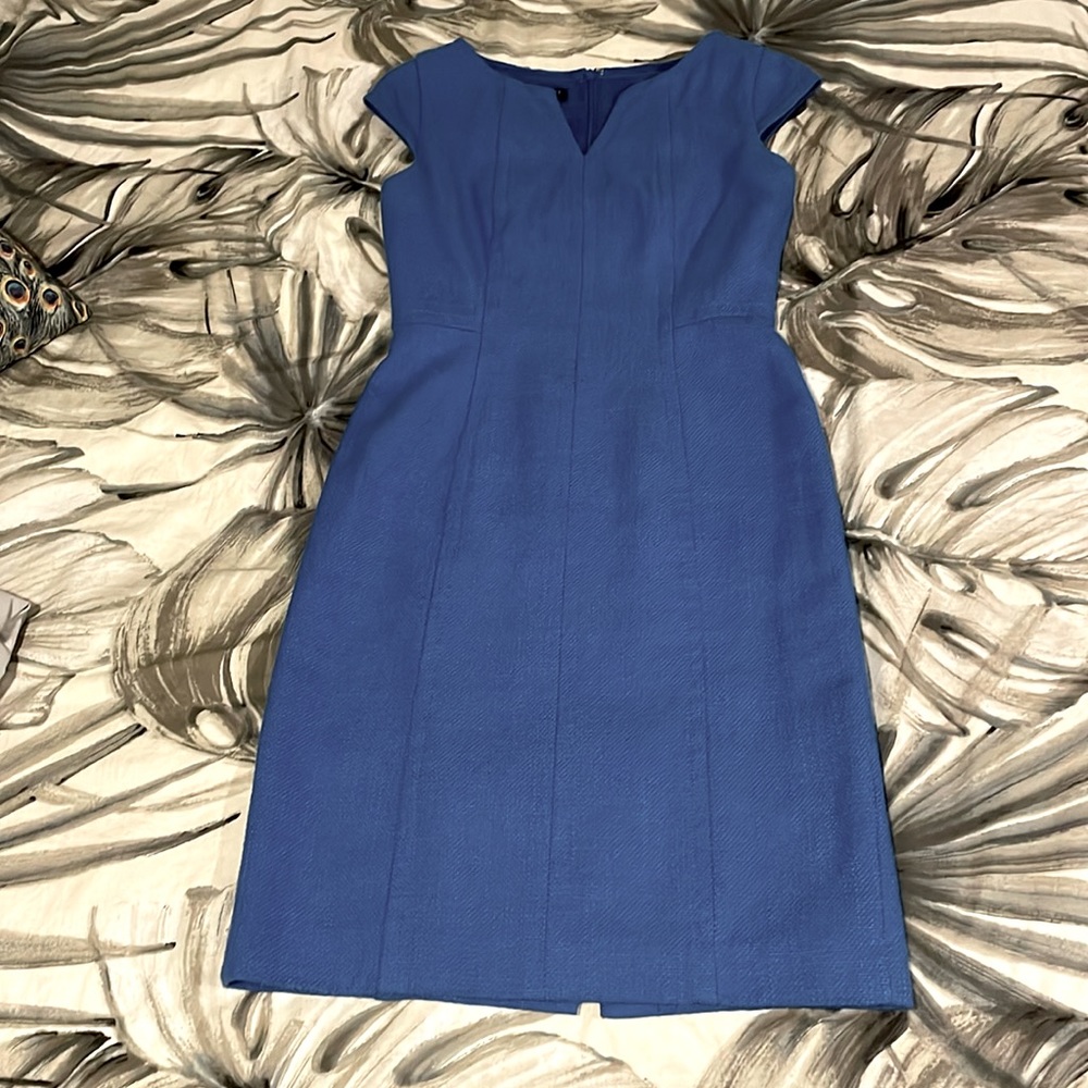 Blue cap sleeve dress
